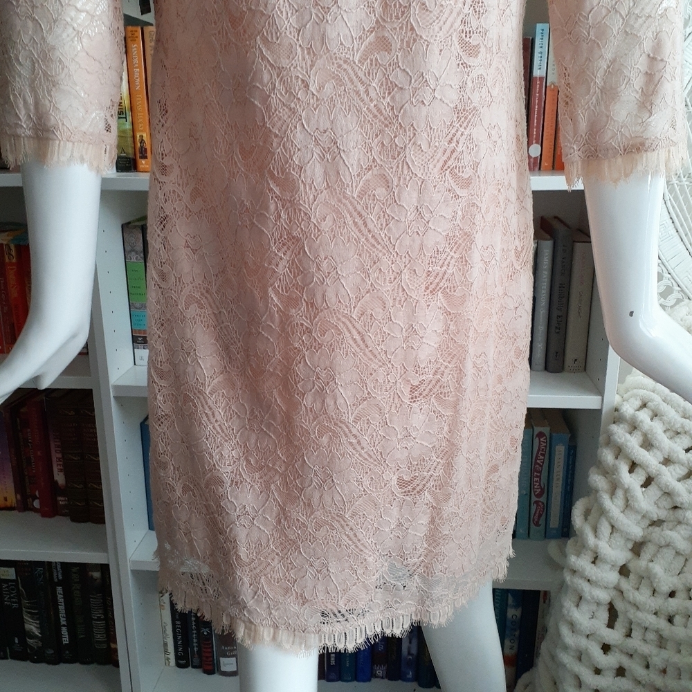 New New York and Company pink lace dress P4575 - Picture 9 of 11